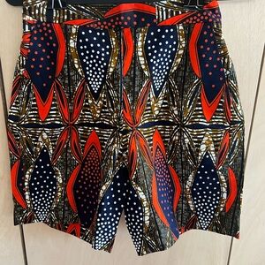 Stylish Women's Patterned Shorts Handmade from Nigeria